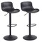 Amerihome Adjustable Height Solid Color Monochromatic Bar Stool Set, Black, PR BS199BLKSET - alternate 1